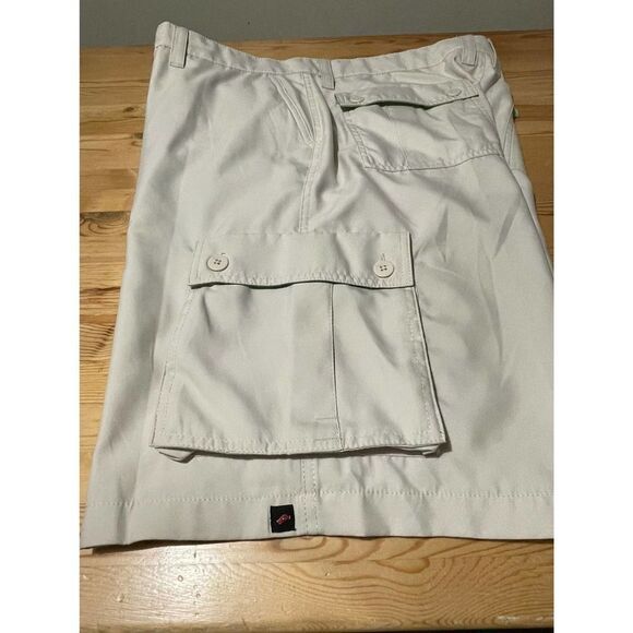 Tony Hawk Cargo Shorts Mens Flat Front Cream 6-Pockets Skater size 38 - Picture 4 of 12